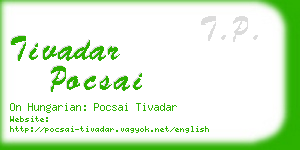 tivadar pocsai business card